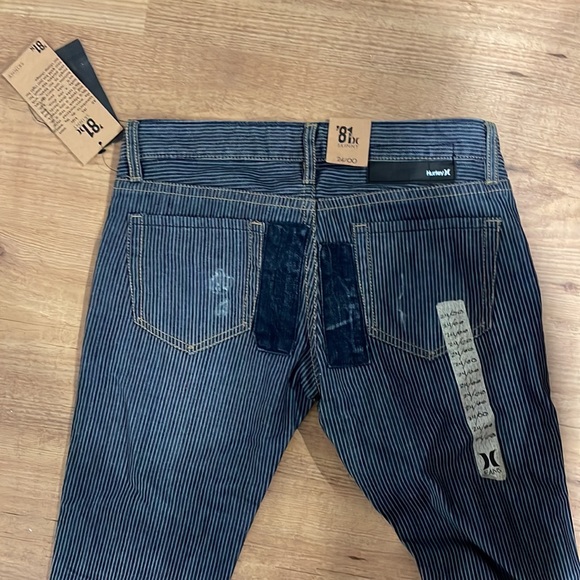 BNWT Hurley Size 24/00 striped jeans - Picture 4 of 4